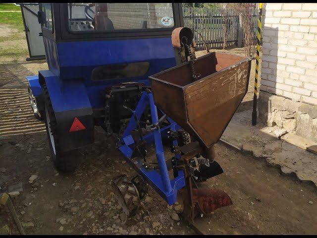 Картофелесажалка на базе плуга #3. смотреть онлайн