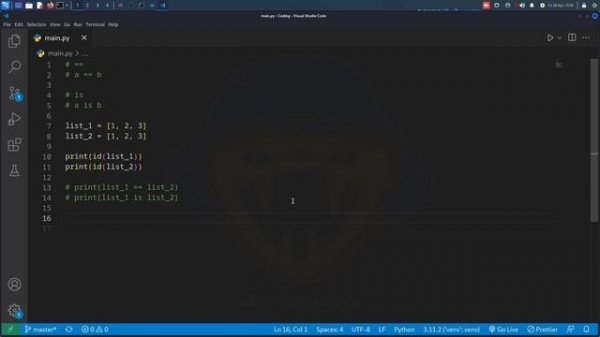 Тебе нужно это знать! | Операторы is и == в Python | Изучение Python с нуля