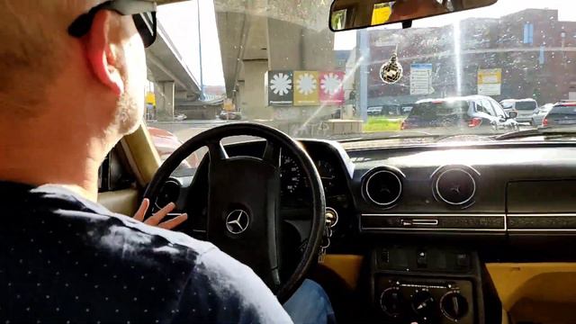 mercedes w123 onboard driving HD смотреть онлайн