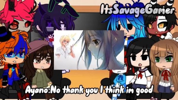 Fandoms React To Yandere Simulator || Gacha Club || 5/9 || Blood Warning!! +18 || S1 E5