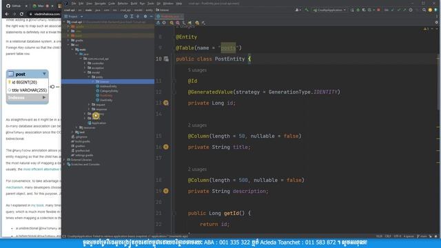 Java Full Stack Web Development - Spring Data JPA One to Many Relation Day 82 | MengSreang Channel смотреть онлайн