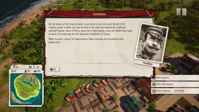 Tropico 5 Mission Mode The Big Cheese Part 4 PS4 gameplay смотреть онлайн