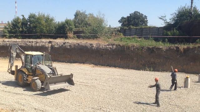 ЖК "Фонтаны" Уплотнение грунта щебнем БС 1, БС 2 смотреть онлайн