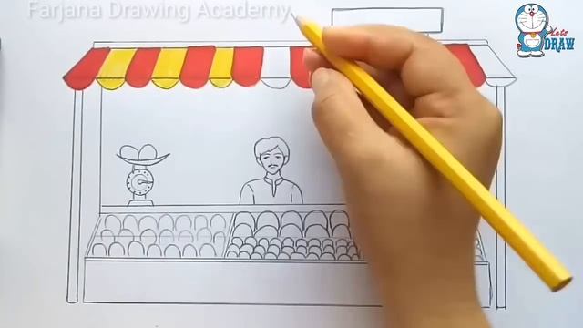 How to draw Fruit seller step by step смотреть онлайн