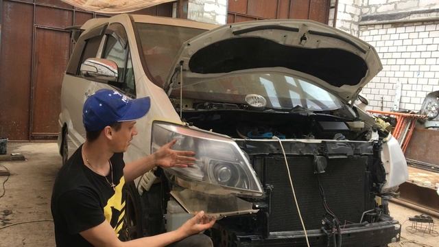 Как убрать трещины на фарах. Восстановление фар Toyota Alphard. Тойота альфард из Армении. смотреть онлайн