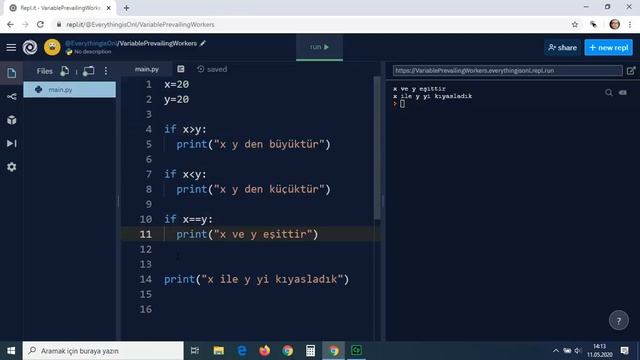 #15 - Python IF Statement 1 Karşılaştırmaların Kullanılması смотреть онлайн