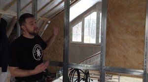 Мансарда. День 7-10. Обрешетка под вагонку. Перегородка из металлопрофиля. Фальшбалки своими руками