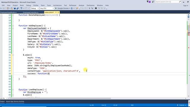 ASP.NET MVC CRUD Operations With Jquery Ajax using Json & Entity Framework Part II смотреть онлайн