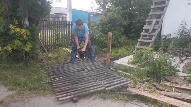 ДЕЛАЕМ КАЛИТКУ ИЗ ТОГО ЧТО БЫЛО !! БУДНИ В ДЕРЕВНЕ !!жизнь в деревне смотреть онлайн