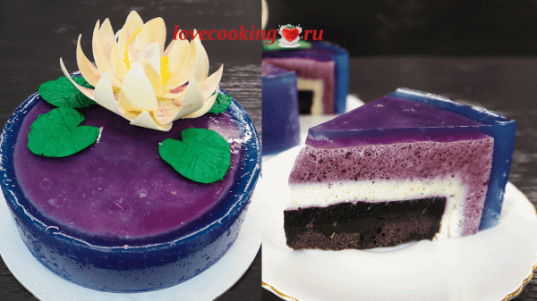 Чернично-лимонный торт | Муссовый черничный торт | LoveCookingRu