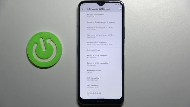 Cómo ver IMEI y número de serie en NOKIA G50 5G - verificar IMEI смотреть онлайн