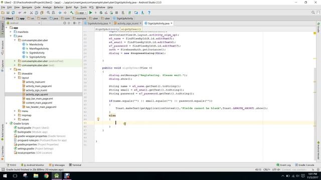 Create a car booking Uber clone app in Android Studio Part 5 (Connecting Firebase) смотреть онлайн