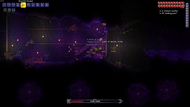 Fighting Eater of Worlds in Terraria смотреть онлайн