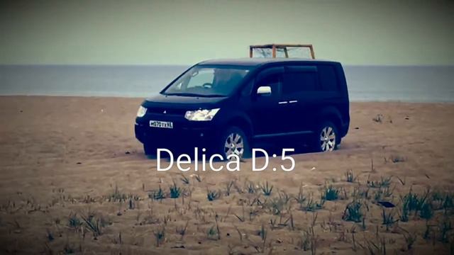 Delica D:5 по песку заезд #1