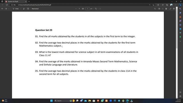 DBMS TUSK 29 | 1 St Year | Semester 01 | Java Institute | QUESTION SET 29 смотреть онлайн