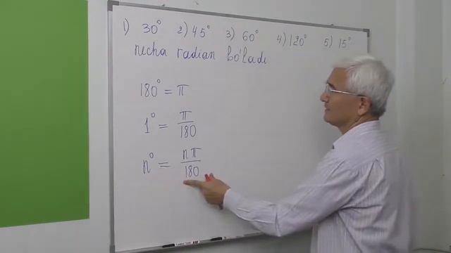3. Radian va gradus o'lchovlar orasidagi munosabat смотреть онлайн