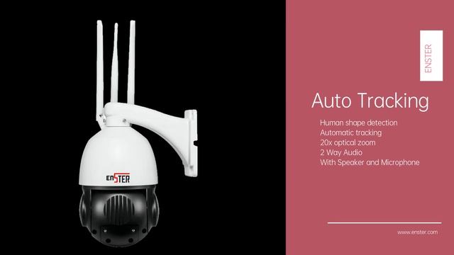 ENSTER Outdoor 3G 4G LTE SIM Card Auto Tracking 20X Optical Zoom PTZ Wireless IP Camera смотреть онлайн