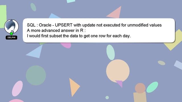 SQL : Oracle - UPSERT with update not executed for unmodified values смотреть онлайн