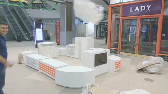 Монтаж торгового острова "КАРКАМ" смотреть онлайн