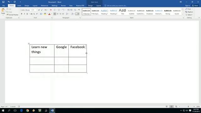 Easiest way to Insert/Create Table in MS Word 2016 смотреть онлайн
