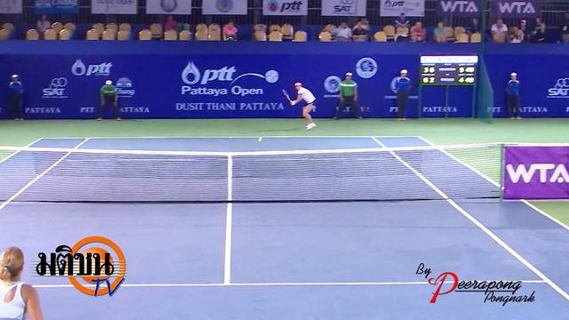 TENNIS PTT PATTAYA OPEN 2014 Ekaterina makarova VS Olga savchuk 28 01 57 LOGO มติชน TV смотреть онлайн