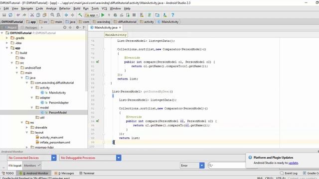 Android App Development Tutorial in Tamil : DiffUtil in RecyclerView смотреть онлайн