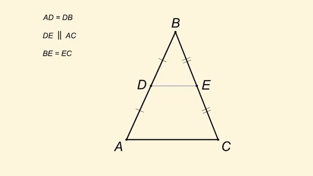 Средняя линия. Теорема о средней линии треугольника смотреть онлайн