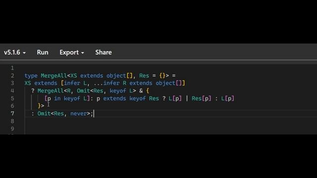 Typescript tutorial MergeAll utility type смотреть онлайн