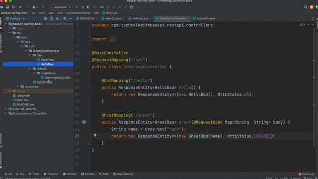 Build a Rest API in Spring Boot using JAVA | RestController | RequestMapping | ResponseEntity смотреть онлайн