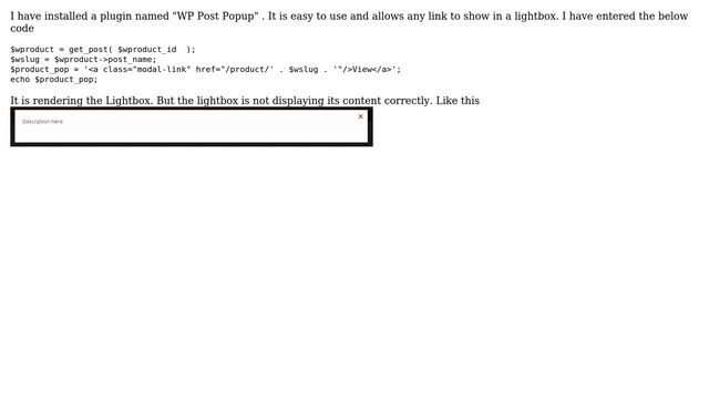 Wordpress: Not displaying Woocommerce product page in lightbox смотреть онлайн