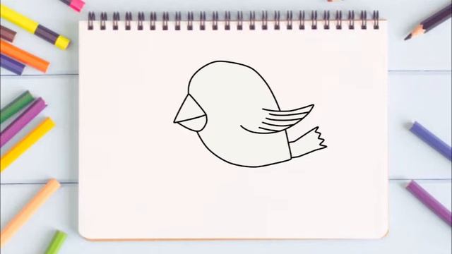 Рисуем птичку вместе смотреть онлайн