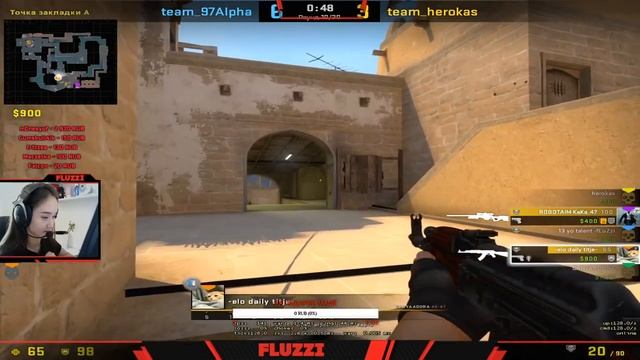 -fLuZzi is playing on faceit / 16 лет / Настя смотреть онлайн