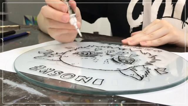 Рисую на стекле?/клинок рассекающий демонов/Иноске смотреть онлайн