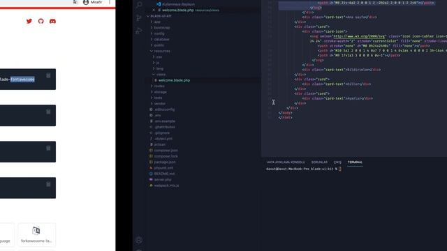Laravel Blade Icons (Site hızını etkilemeden ikon kullanmak) смотреть онлайн