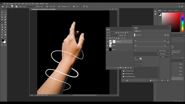 lightstreak in photoshop with path and brush strokes смотреть онлайн