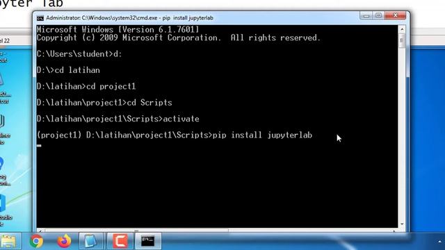 Tutorial Install JupyterLab on virtualenv (project1) - python 3 смотреть онлайн