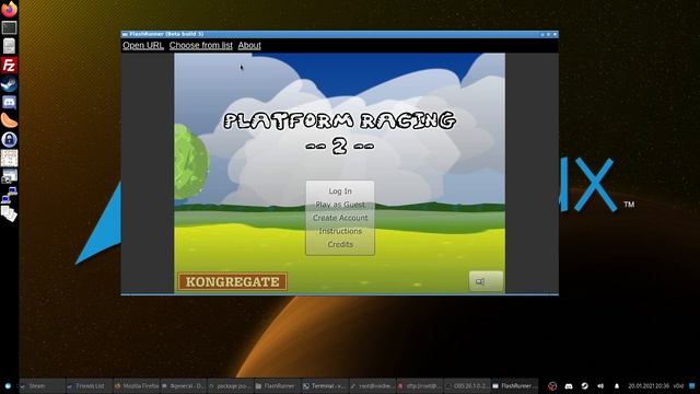 FlashRunner Beta build 3 test on linux (cross-platform flash game player) смотреть онлайн