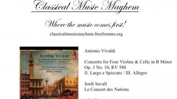 Vivaldi - Concerto Grosso in B Minor, Op. 3 No. 10, RV 580: II/III