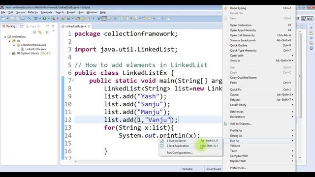 How to add new element in LinkedList Java | add() addFirst() addLast() addAll() method in Java смотреть онлайн