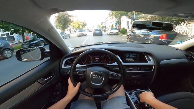 Driving 2009 Audi A4 2.7 TDI City POV Onboard