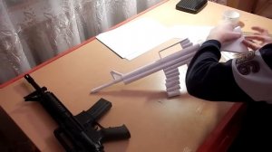 Как сделать штурмовую винтовку м16 из бумаги