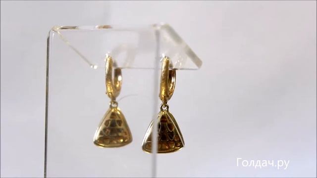 Серьги треугольники из желтого золота арт z7311036 смотреть онлайн