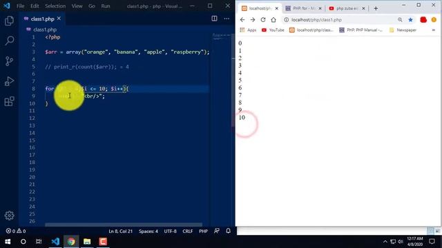 PHP For loop Tutorial in Bangla | PHP programming tutorial Part-16 смотреть онлайн