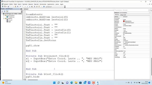 CURSO COMPLETO DE VBA PARA AUTOCAD E AUTOCAD CIVIL AULA20 смотреть онлайн
