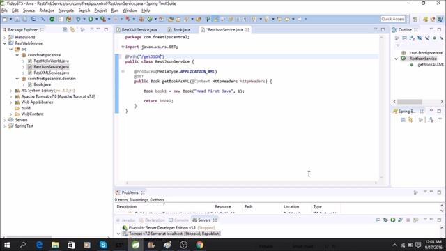 Jersey Rest JSON Service Example смотреть онлайн