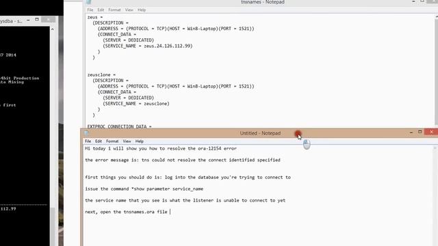 How to resolve the ora 12154 error смотреть онлайн