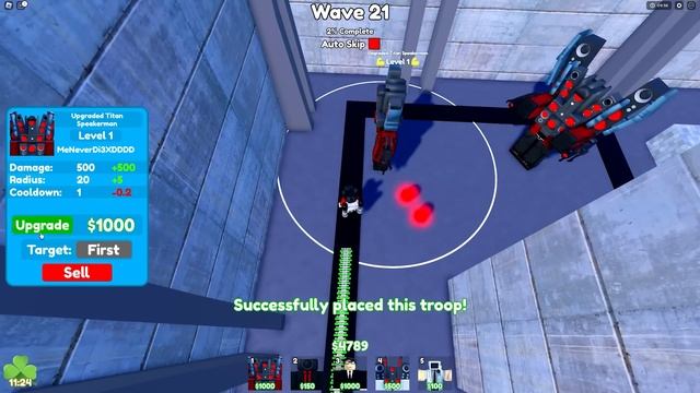 Roblox : Toilet Tower Defense #5 ? Titan Speaker Man แบบอัพเกรด ตัวโกงในราคาถูก !!! смотреть онлайн