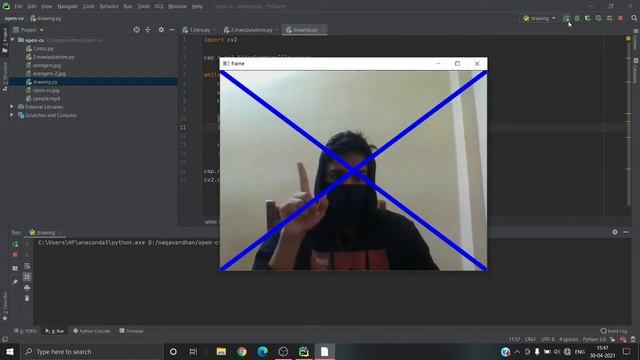 OpenCV tutorial using python. #3 - Drawing lines, circles, rectangles and texts. смотреть онлайн