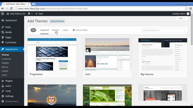 Installing New Themes On Wordpress.org! WordPress Blog Tutorial! (Part 4) смотреть онлайн
