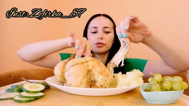 МУКБАНГ| ПЮРЕ С КУРОЧКОЙ? ЗАПЕЧЕННОЙ В ДУХОВКЕ, ОВОЩИ| Ответы на вопросы| MUKBANG| ASMR смотреть онлайн